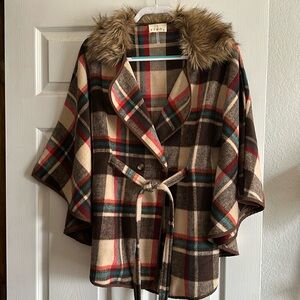 Plaid Cape Shacket